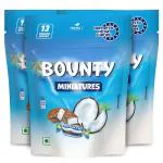 Bounty Miniatures Soft & Tender Coconut Filled Chocolate Minis Pack, Pack of 3, 130g