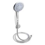 Cliquin KSHS2306 ABS Hand Shower 5 Flow with SS-304 Grade 1.5 Meter Flexible Hose Pipe and Wall Bracket Handheld Hand Shower (Wall Mount Installation Type)