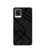 Casotec Zig-Zag Black Line Design 3D Printed Hard Back Case Cover for Vivo V20