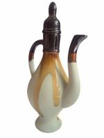 Kraftlik Handicrafts Decorative Surahi || Surahi Handicraft antique Printed Made By Chini Mitti (White)