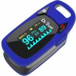 Dr Trust Professional Series Finger Tip Pulse Oximeter Sp02 With Audio Visual Alarm and Respiratory Rate - 202 (Blue)