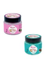 Oytra Mint Green and Pink Art Sculpture Paste Textured Paint