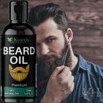 KURAIY Beard Oil 100% Natural Ingredients Growth Oil For Men Beard Grooming Treatment Shiny Smoothing Beard Care