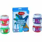 Rabbit DIY Starters Slime Kit Level 1, 2 Neon, 2 Metallic Mud Slime