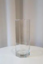 Cracker Transparent Hexa 2 Drinking Water,Juice,Beer And Mocktail Lassi Glasses Tumbler 330ml (Pack Of 4)