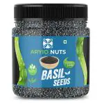 ARYIONUTS Basil Seeds for Weight Loss | Sabja Seeds Raw seeds for Enhance Skin & Hair Health | Immunity Booster Healthy Diet Seeds (200gm Jar)