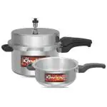KAVIRAJ Friendly Regular Twin Pack | Pressure Cooker 10 L and Pan 7 L