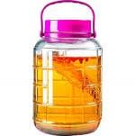 HOMIES INTERNATIONAL Homies 8 Liters Glass jar Sealed cans Storage Tank Fruit Wine Beverage Bottle with Handle