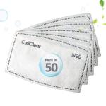 OxiClear Refill Filters, N99 PM 2.5 Activated Carbon Filter (Pack of 50).