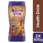 Bournvita 5 Star Magic Pro-Health Chocolate Drink Bottle, 2x500 g Multipack