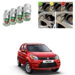 Feelitson Silver Car Auto Tire Pressure Monitor Tire Gauge Alert Sensor Indicator Valve Caps For Alto 800 2019 (Pack Of 4)