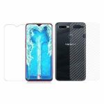 Kite Digital Oppo F9 Pro Back Screen Protective Film Carbon Fiber Skin Transparent Screen Guard Sticker & Premium Tempered Glass Screen Protector