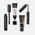 Beauzy Waterproof and Volumising Black Mascara and Eyeliner with Inflamable Primer and Foundation