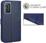 MV Reno 8 Pro Green Artificial Leather Shock Absorption Mobile Back Cover With Holder