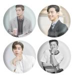 Dhcrafts Multicolor Metal Park Seo- Joon D2 Printed Fridge Magnet, 5.8 Cm (Pack Of 4)