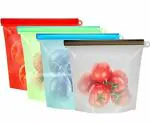 BARARIA Silicone Reusable Food Storage Bag,Eco-Friendly Food Wraps Airtight Seal Food Leakproof