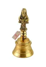 Spherulemuster Brass Hanuman Face Puja Ghanti,Gold (10 x 4.7 x 3 cm)