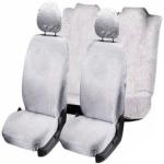 Crokrok White Cotton Car Seat Cover for Maruti A-Star (Pack of 5)