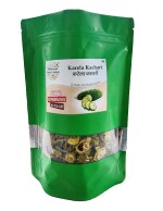 Kathiyawadi Spice & herble Dried Bitter Gourd I Homemade Karela Kachari I PavakaiVathal I Ready to Fry I Pure & Hygiene I Bittergourd Flakes I No Preservatives or Colors I Indian Vegetable Snacks - 100gm