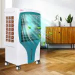 Casa Copenhagen - Bliss Collection'BL3503- 36 L Personal Air Cooler with Anti Bacterial Honeycomb Pads, 3rd Turbo Fan, Powerful Air Throw with Auto Swing and 3-Speed Control with Low Power Consumption - White