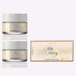 SMART BEAUTY Oriflame OPTIMALS Clear White Lightening Eye Cream 15 ml (set of 2) with MILK & HONEY GOLD Softening Creamy Soap Bar 100 g (3 Items in the set)
