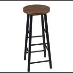 Indian Décor 45170 MDF with Metal Legs Breakfast Kitchen Counter Bar/Seat/Chairs/Barstools/High Stools (Dark Wooden)