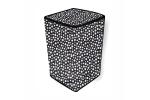 The Furnishing Tree PVC Washing Machine Cover Fully Automatic LG 6.5 kg Inverter Top Loading T7569NDDLH.ASFPEIL Polka dot Pattern Black