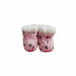 BBYARAJ Cute Soft Booties Kids Infant Woolen Winter -12cm for Baby Boy and Baby Girl Shoes, Warm Baby's Booties for Boys and Girls, 3 to 8 Months, Toe to Heel Length (Pack of 1) PINK.