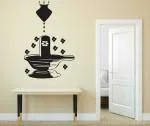 LANSTICK Black Lord Shiva Lingam Self Adhesive Wall Sticker