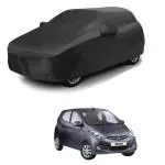 AASHTIK MART Hyundai Eon Car Cover Car Cover Hyundai Eon Hyundai Eon Body Cover Car Body Cover Hyundai Eon Hyundai Eon Car Body Cover Water Resistant - with Mirror Pockets (Black Colour)