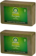 Khadi Herbal Neem Bath Soap, 125 Gm Each (Pack Of 2)