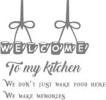 Customscart Welcome to My Kitchen Large Removable Sticker60 cm