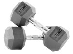 DREAM FIT Rubber Coated Professional Hex Fixed Dumbbells Set for home gym - 1 pair (7.5Kg x 2 = 15Kg)