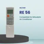 RESORB RE 56 Compatible Mitsubishi Electric AC Remote KD06ES Suitable for Split, Cassette and Window Air Conditioner - (Old Remote Exactly Same function Will Only Work)