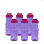 PEARLPET Pet Supreme Sporty BPA Free Plastic 500ML Pink Water Bottle Pack of 6