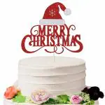 Festiko Have a Holly Jolly Christmas Cake Topper, Snowflake Party, Christmas Party Cake Topper