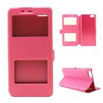 EXCLESIOR Xiaomi Mi5 Pink 360 degree protection, Window View, Kickstand, Leather Flip Case Cover