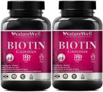 Naturewell Hair Skin And Nail - Biotin, Folic Acid Vitamins For Adults, 30 Gummies Each (Pack Of 2)