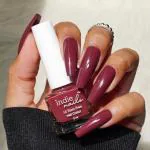 Indie Nails Paw Print Vegan, Quick Dry, Long Lasting, Gloss Finish, Toxin 12 Free Formula Nail Lacquer, Nude Nail Polish, Dark Brown Maroon Nail Enamel 5ml