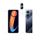 Vatsin Tempered Glass & Back Screen Guard [Transparent] and Camera Lens Protector (Not Tempered Glass) combo For Infinix Hot 30i