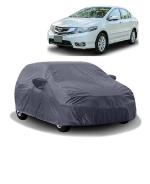 Carigiri 100% Rain Resistant | Uv Protection | Dust Proof Grey Car Body Cover For Honda City I-Vtec(Triple Stitched,Mirror Pockets)(Models-2008, 2009, 2010, 2011, 2012, 2013, 2014, 2015, 2016, 2017, 2018, 2019)