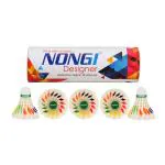 Nongi Designer shuttlecock for indoor outdoor badminton sports Feather Shuttle - Multicolor (Medium Fast, 78, Pack of 5)