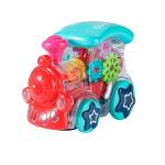 KTRS ENTERPRISE Bump n Go Transparent Train Engine Universal Walking Gear Train Engine Colorful Lights Musical Toys, 3D Colourfull Lights Gear Transparent Train Toy for 2-5 Year Kids Sound Toys I Kids Toys