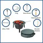 Peng Essentials Charcoal Foldable Barbeque Grill with Accessories