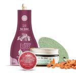 Nat Habit Body & Face Care Combo for Maintaining Healthy Skin - Multi Nut Skin Malai,Pumice Rub, Beetroot Crush Lip Butter & Chandan Nagakesar Lepa for Prime Radiance & Daily Care