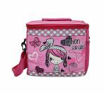 Weshopaholic Pink Cartoon Polyester 38.1 x 20.32 x 7.62 cm Lunch time Bag for Kids