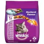 Whiskas Adult (+1 year) Dry Cat Food Food, Mackerel Flavour, 3kg Pack