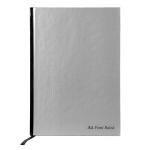 Pukka Pad A4 Size Single Line Ruled Manuscript Notebook Casebound 192 Pages Page Perforation Page Marker Ribbon Hard Wearing Cover Silver Range