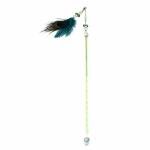 Emily Pets Detachable Cat Wand Toy for Indoor Cats Interactive Peacock Feather Toys(Pack,Color May Vary)