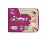 Champs baby diaper high absorbent baby pant diapers - Medium Size (56 Pcs)
